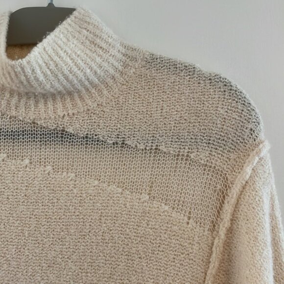 Elie Tahari cream wool cashmere cowl neck sweater, size XS - Picture 3 of 8